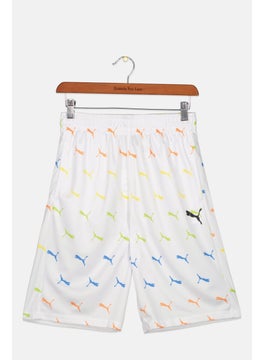 PUMA Kids Boy Sportswear Fit Training Short, White Combo  - Image 1