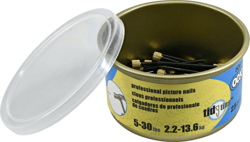 أو أو كيه Ook 50614 مسامير فولاذية زرقاء معلقة للصور الاحترافية أسود/نحاسي 30 رطل (25 قطعة) - Image 3