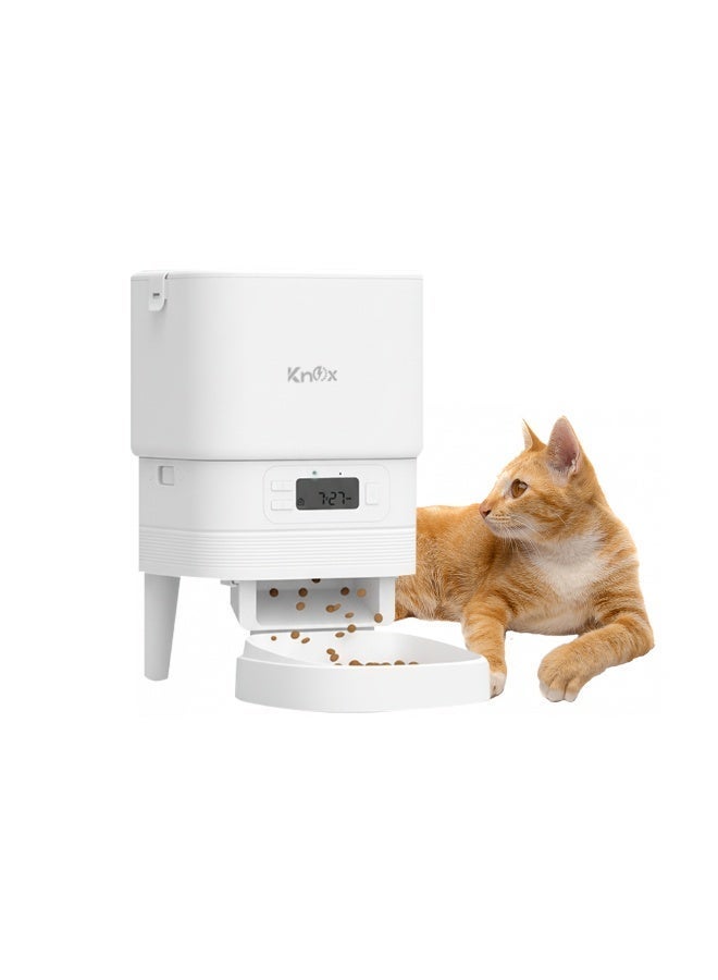 4L Automatic Pet Feeder for Cats & Dogs, Programmable Timer, Portion Control, Dual Power, Waterproof Design, Built-in Desiccant Box, Food Stuck Sensor, Anti Ant Technology