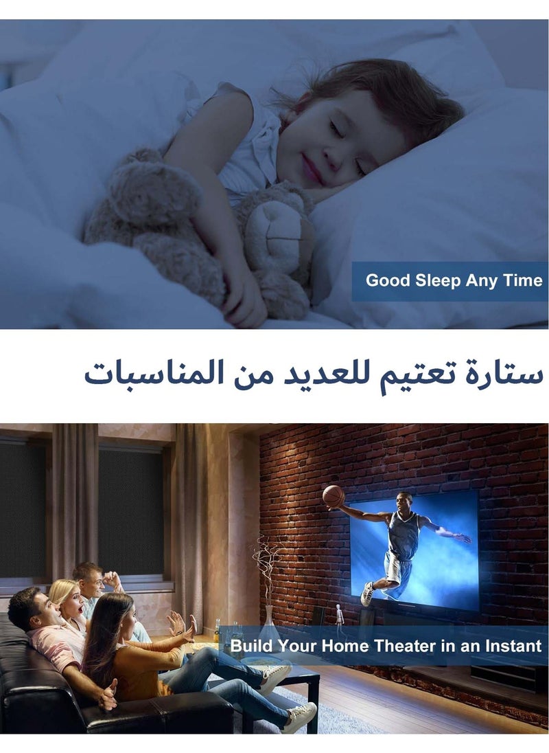 ستائر التعتيم المحمولة ستارة تعتيم ستاره غرفه نوم قماشية مقاس 1.45 × 1 متر 420D من سهلة اللصق على النافذة للمنزل والمكتب والحضانة وغرفة النوم والسيارة والسفر بدون أي ثقب ستائر تعتيم غرف نوم شتر نوافذ ستائر التعتيم