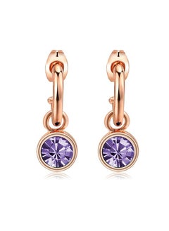 Gold Plated Zircon Pendant Earring For Women Cubic Zirconia Earring Buckle For Women Jewelry C Shaped Rose Gold Hug Earring For Girls