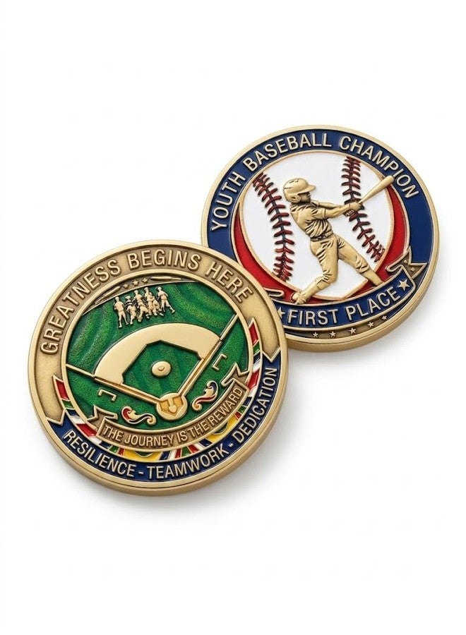 Dickies Youth Baseball Champion Challenge Award Coin Medal, 12 Pack (First Place) - Image 2