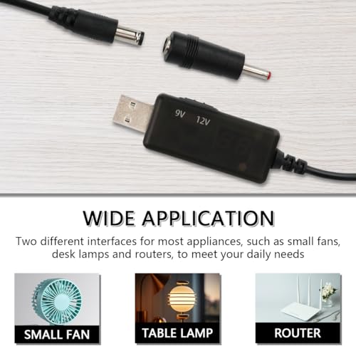 UPIQNG USB to DC 5V to 9V/12V Boost Converter Step Up Voltage Converter with LED Display 5.5/3.5mm Cable Power Regulator - Image 5