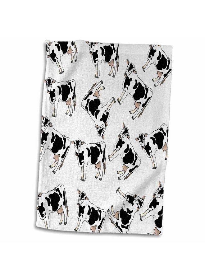 3Dروز منشفة يد بطباعة وردة ثلاثية الأبعاد لرسوم بقرة كرتونية، مقاس 15 × 22 بوصة - Image 4