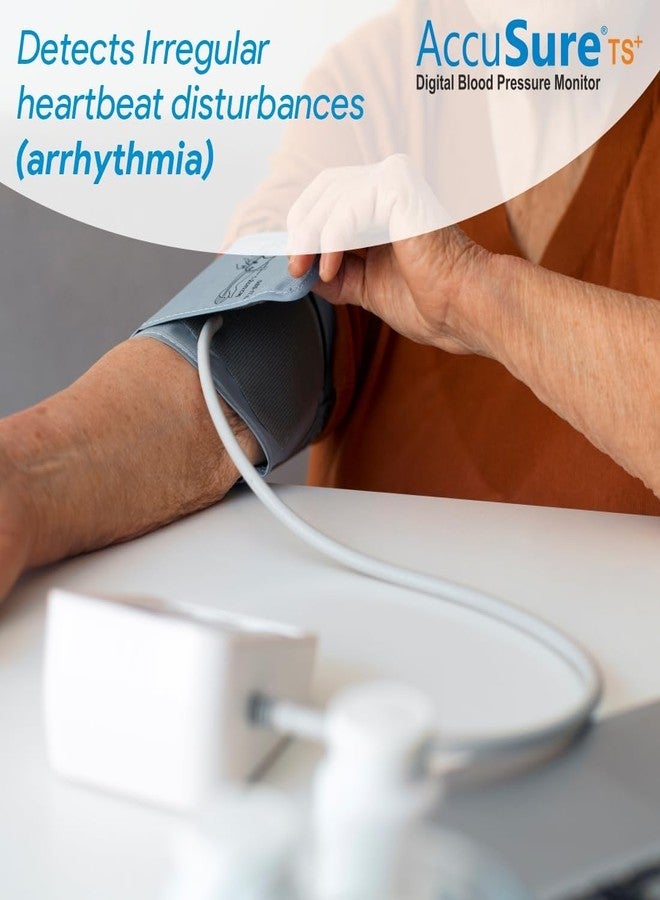AccuSure جهاز قياس ضغط الدم AccuSure TS Plus - أوتوماتيكي بالكامل | بسيط وموثوق ودقيق | جهاز قياس ضغط الدم الرقمي مزود بمنفذ طاقة USB من النوع C - Image 3