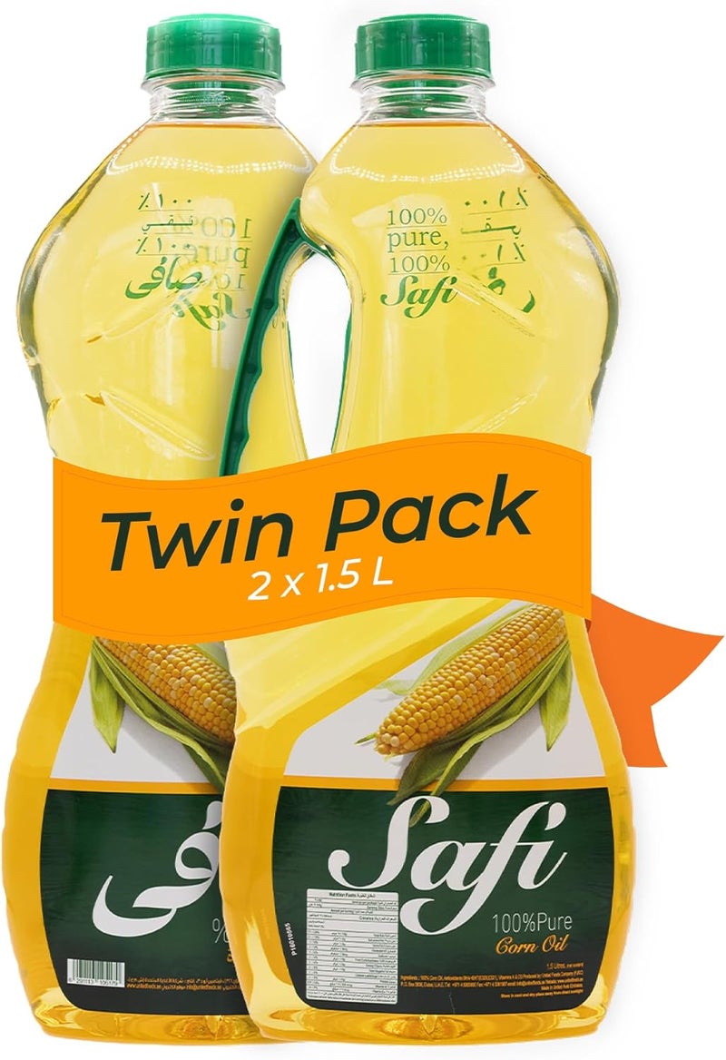 صافي زيت ذرة صافي، عبوة مزدوجة من 2 × 1.5 لتر - Image 1