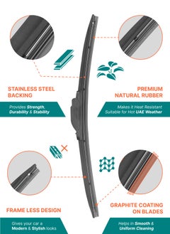 Wiperex WiperEx Wiper Blades for Volkswagen Touareg 2008 2009 2010 2011 2012 2013 2014 2015 2016 26" + 26" All Weather, Uniform Wiping, Premium Rubber, Perfect Fit, Silent, Reduced Wind Lift (Set of 2)  - Image 4