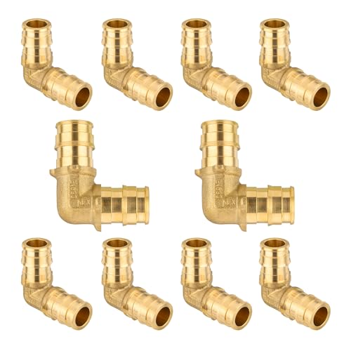 HeSun 10Pack HeSun PexA Fitting 34 Inch Expansion Elbow90DegreePex Expansion Fitting 34 x 34 ElbowASTM F1960PEX1960035 - Image 1
