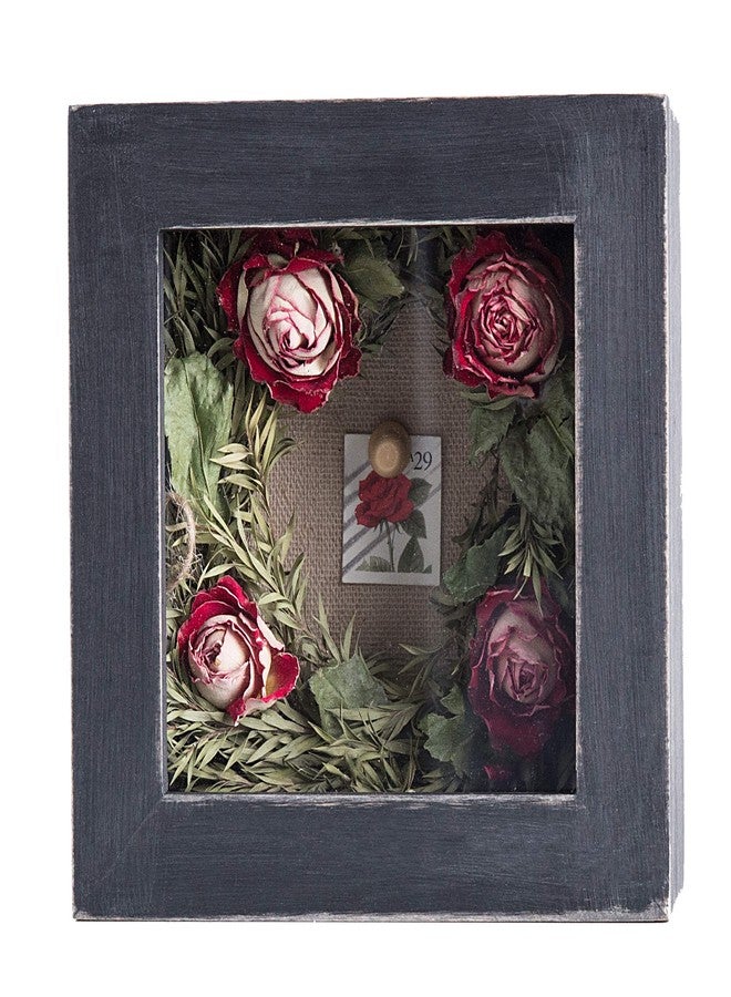 Freezing point Shadow Box Frame 5x5 Shadow Box Display Case Cabinet Picture Frame with Linen Back Memorabilia Awards Medals Bouquet Photos Badge Pin Paw Print Memory Box For Keepsakes Black Small Mini - Image 2