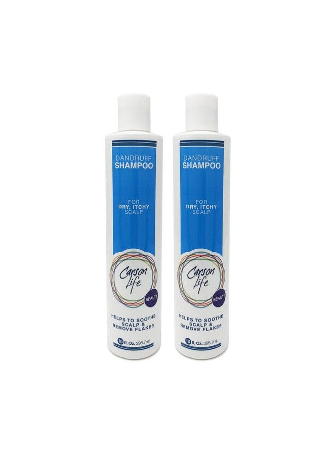 CARSON LIFE Dandruff Shampoo Paraben And Sulfate Free 10 Oz Hydrates Repairs & Soothes Dry Scalp Eliminate Flakes & Restore Shine (2 Pack) - Image 2