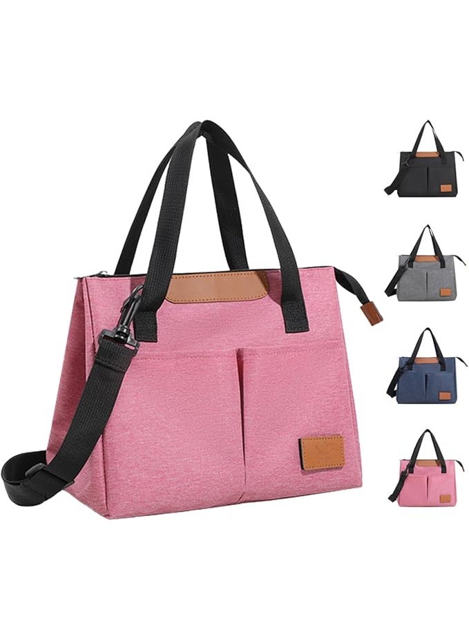 Women's Insulated Lunch Bag – Large, Spacious, and Leak-Proof Reusable Cooler Tote for Adults. Includes Removable Adhesive Decoration – Perfect for Work, Office, Travel, and Picnics.  - Image 1