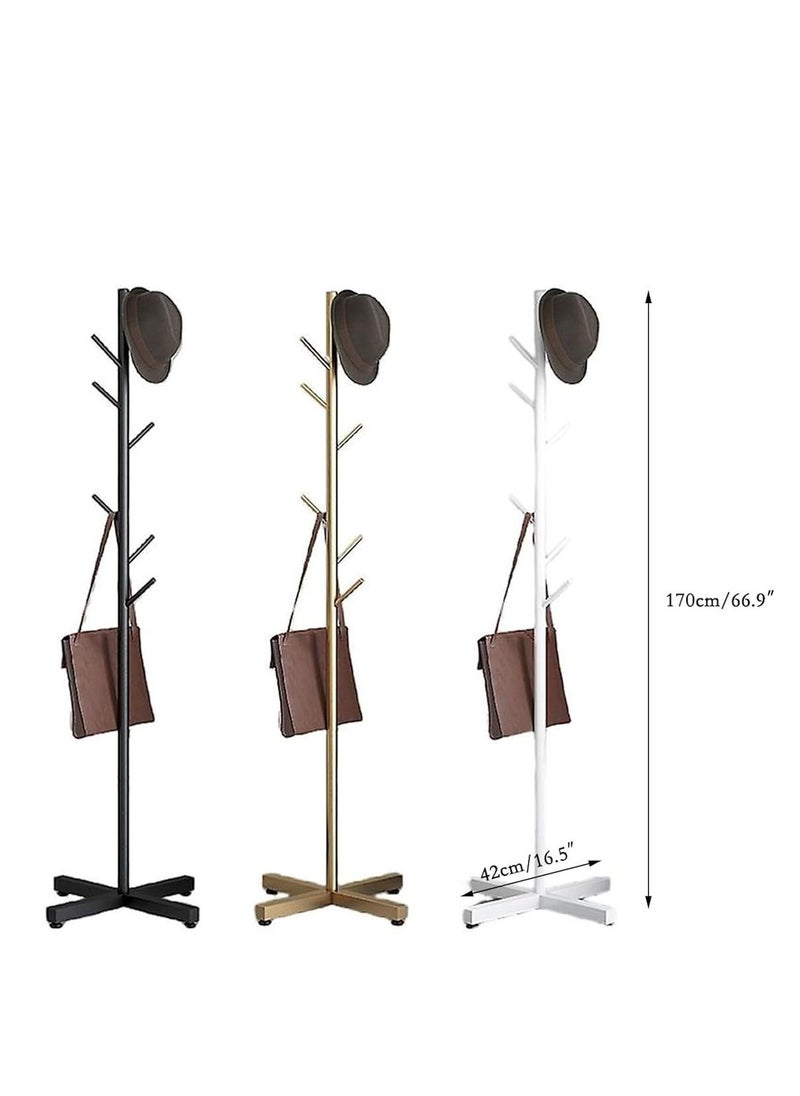 Generic - Stellar Metal Freestanding Coat Rack with Meta Base Modern Stand Coat & Hat Hanger Stand Pole Entryway Organizer, Multifunction Rack for Coats Hats Bags Scarves Shirts (Color Black) - Image 1