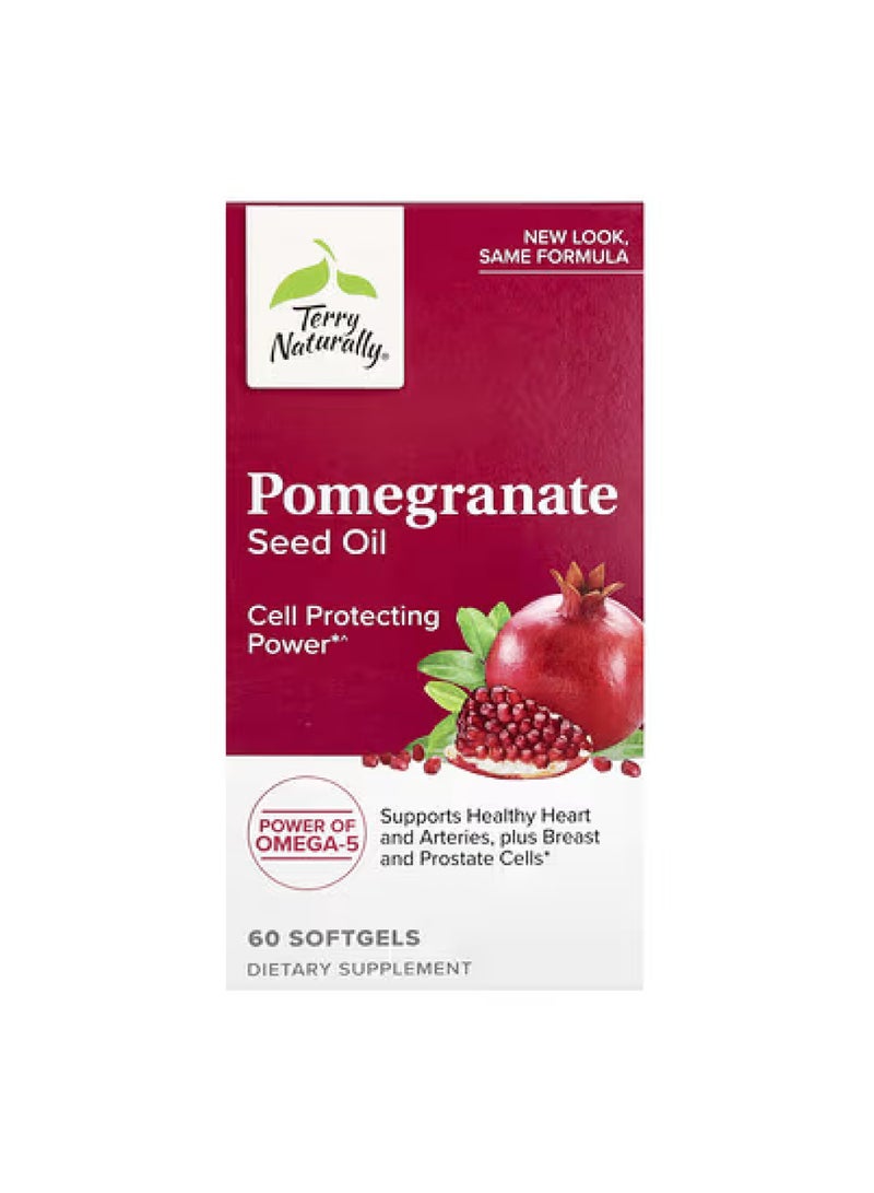 زيت بذور الرمان، 60 كبسولة هلامية