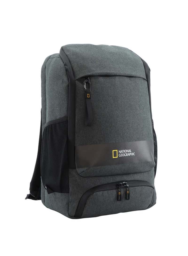 NATIONAL GEOGRAPHIC National Geographic Shadow RPET Backpack Anthracite, Durable Water Resistant Multi Compartments, Belt Loop, RFID Pocket, Ample Storage Padded Computer Bag For Travel Business Office Men Women School