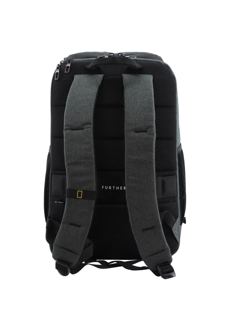 NATIONAL GEOGRAPHIC National Geographic Shadow RPET Backpack Anthracite, Durable Water Resistant Multi Compartments, Belt Loop, RFID Pocket, Ample Storage Padded Computer Bag For Travel Business Office Men Women School