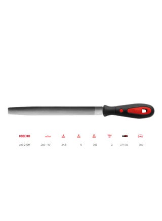 Ceta form Half Round File with Soft Grip Handle, (Second Cut) Double Cut Surfaces - Length 250mm. - 10 inches - pzsku/Z9F130F83A04B867C2CB4Z/45/_/1738329808/a13eebdd-16ec-4bc9-b28f-a28c55a15e13
