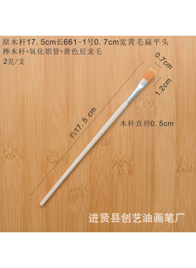 Chuangyi Acrylic Paint Pen Plastic Rod Digital Oil Painting Brush Flat Head Brush Gouline Brush Vinyl Doll Plaster Nylon Pen - Image 1