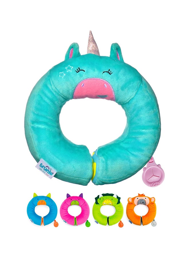 Trunki Yondi Una Unicorn Kids Travel Neck Pillow, Soft Ergonomic Neck Support Cushion for Car Seats, Flights and Long Travel Adventures - Image 1