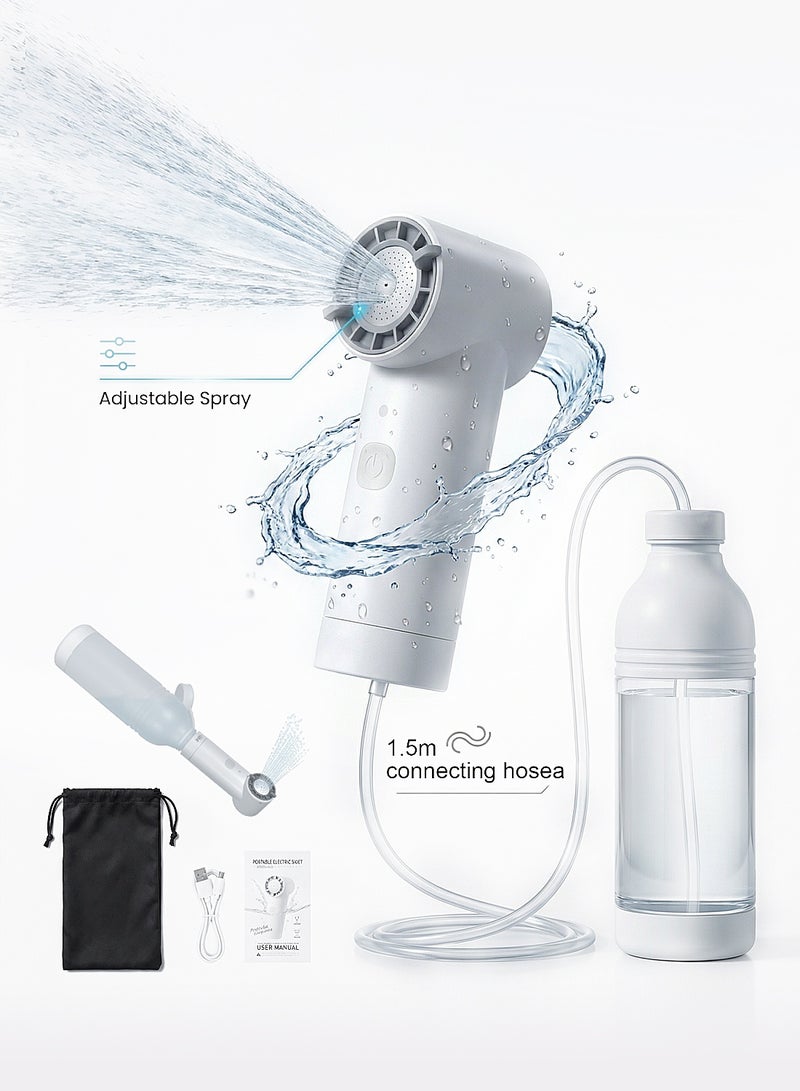 LUCKIER Electric Mini Bidet Sprayer, Portable Travel Bidet, USB Rechargeable, Electric Mini Bidet with Adjustable Pressure for personal hygiene cleaning/soothing postpartum care/baby care/outdoor travel - Image 1