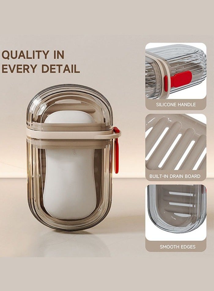 الكنز حالة الصابون السفر، صندوق الصابون المقاوم للتسرب مع الغطاء، حامل الصابون البار للسفر، حاوية الصابون المحمولة للصالة الرياضية، المدرسة، التخييم - Image 4