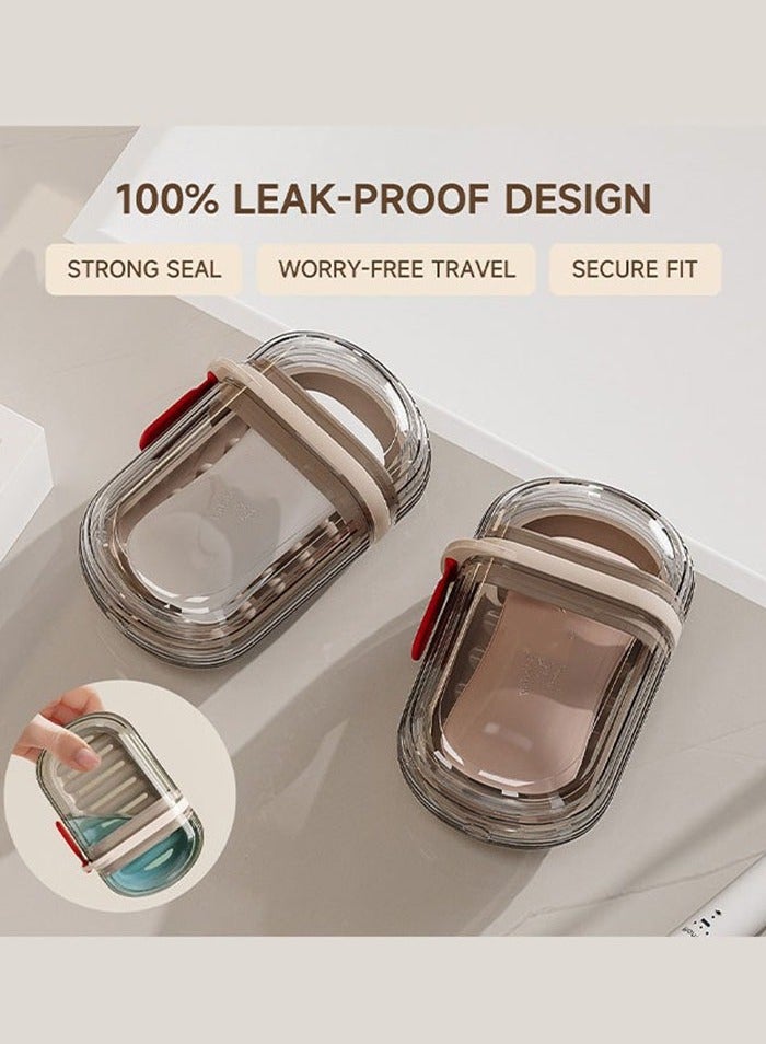 الكنز حالة الصابون السفر، صندوق الصابون المقاوم للتسرب مع الغطاء، حامل الصابون البار للسفر، حاوية الصابون المحمولة للصالة الرياضية، المدرسة، التخييم - Image 3