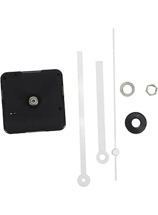 White Silent Clock Movement Kit with Straight Hands Easy Install DIY Wall Clock Mechanism - Image 1