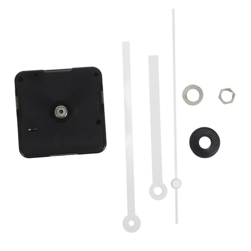 White Silent Clock Movement Kit with Straight Hands Easy Install DIY Wall Clock Mechanism - Image 2