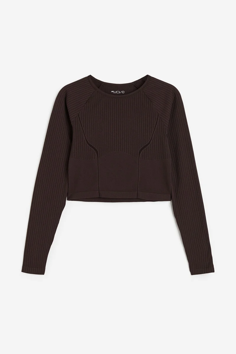 اتش اند ام Ribbed Crew Neck Crop Top