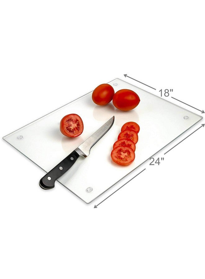 Light In The Dark Tempered Glass Cutting Board Long Lasting Clear Glass Scratch, Heat, Shatter Resistant, Dishwasher Safe. (XXLarge 18x24") - Image 2
