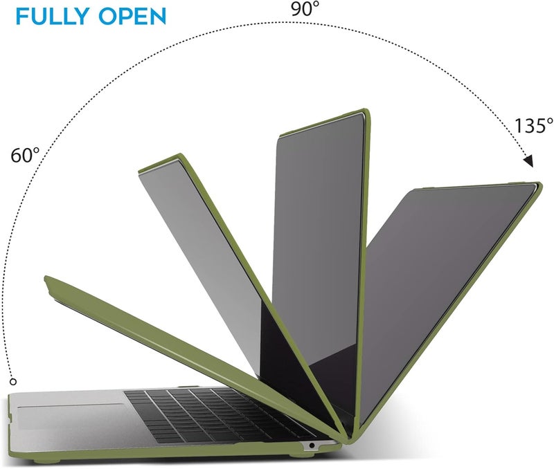 I Benzer Compatible with New MacBook Air 13 inch Case 2022 2021 2020 M1 A2337 A2179 A1932, Plastic Hard Shell Case with Keyboard Cover for Mac Retina Display with Touch ID, Matcha Green, AT13MOGN+1 - Image 5