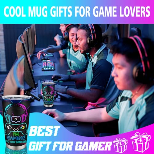 Fusui Gamer Gifts, Gaming Mugs, Gifts for Gamers, Cool Game Christmas Birthday Graduation Gift for Men Teenage Teen Boys Boyfriend Husband, Video Games Boys Decor Stainless Steel Tumbler 20oz 1pc - Image 2