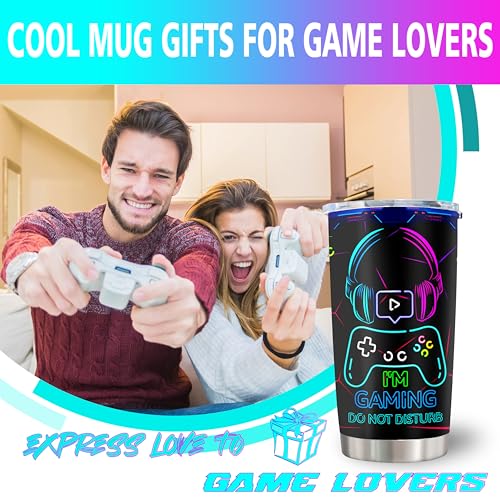 Fusui Gamer Gifts, Gaming Mugs, Gifts for Gamers, Cool Game Christmas Birthday Graduation Gift for Men Teenage Teen Boys Boyfriend Husband, Video Games Boys Decor Stainless Steel Tumbler 20oz 1pc - Image 5