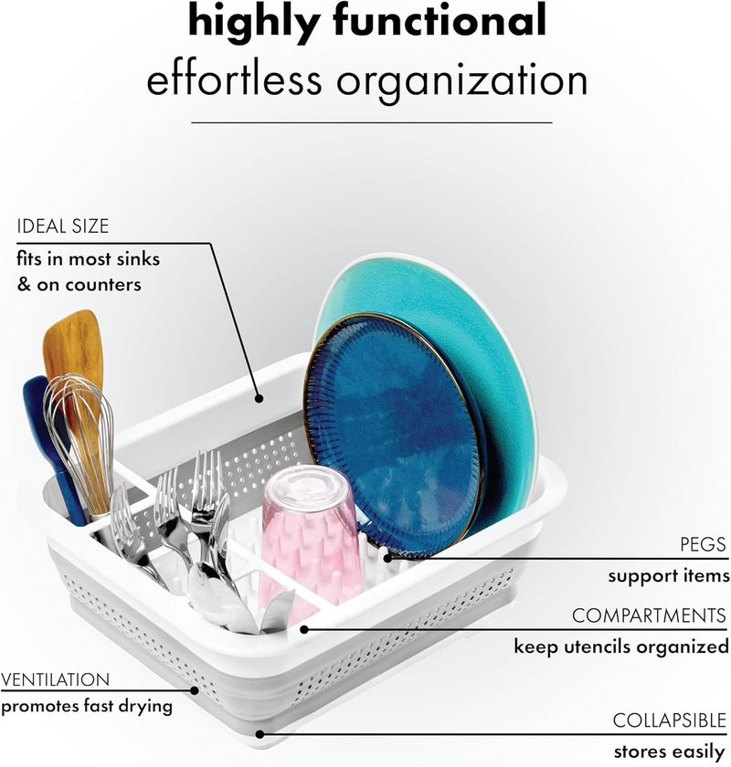 madesmart Collapsible Drying Dish Rack  SINKWARE Collection  Easy Storage  BPAFree - Image 5