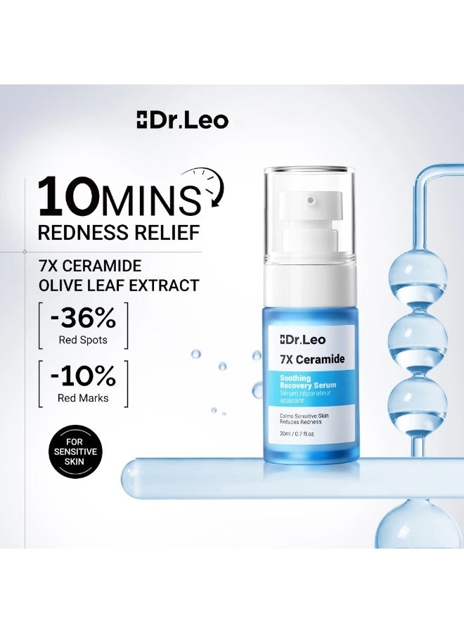 سيروم Dr.Leo 7X Ceramide لتهدئة وترميم حاجز البشرة 20 مل – سيروم سيراميد لإصلاح وتقوية حاجز البشرة مع بانثينول وإكتوين وبيتا جلوكان – سيروم مهدئ للبشرة الحساسة والمتهيجة