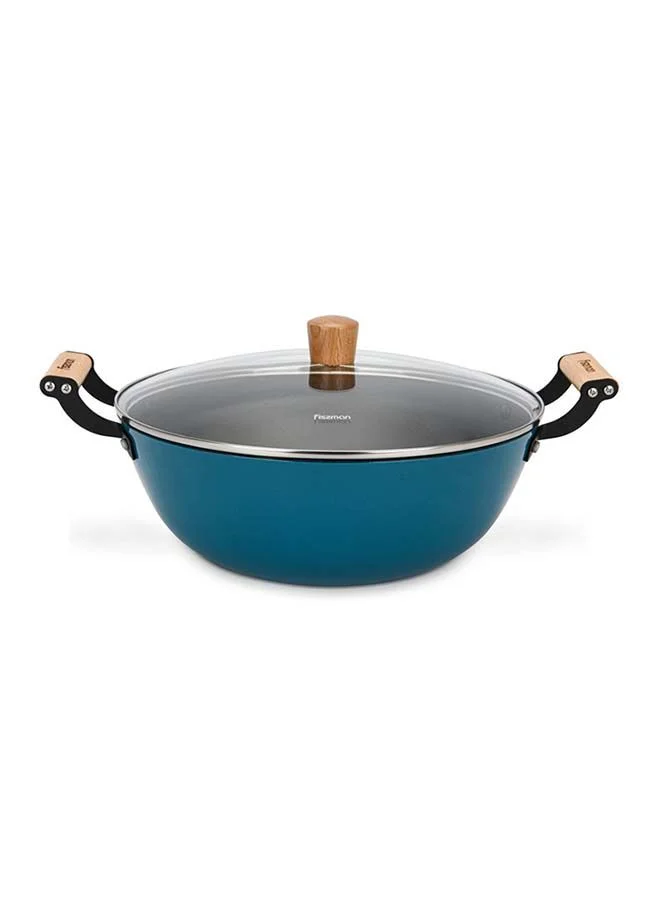 فيسمان Seagreen Series Enamelled Lightweight Non-stick Coating Stockpot With Glass And Induction Bottom 8ltr
