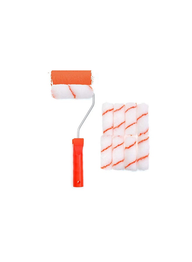 Roller Brush Multi-Function Paint Brush Set & 4 Inch Paint Roller Kit Detachable Paint Brush Home Wall Decoration Tool Set 