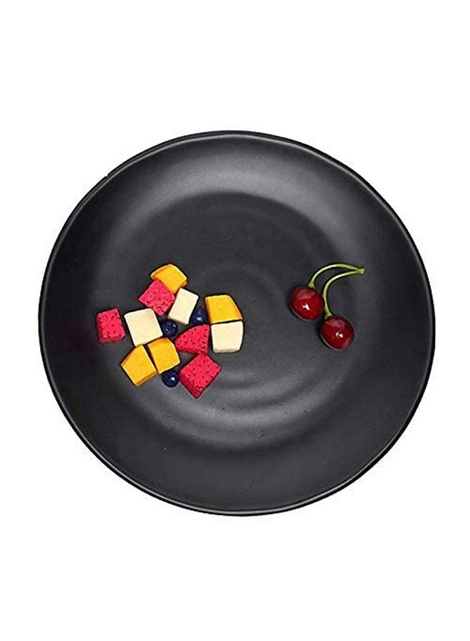 Everbuy® Spiral Black Quarter Dinner Plates Melamine Chapati Plates Set of 12 pcs (Quarter 8 Inch) - Image 4