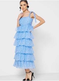 sister jane Square Neck Tie Detail Ruffle Dress  - Image 4