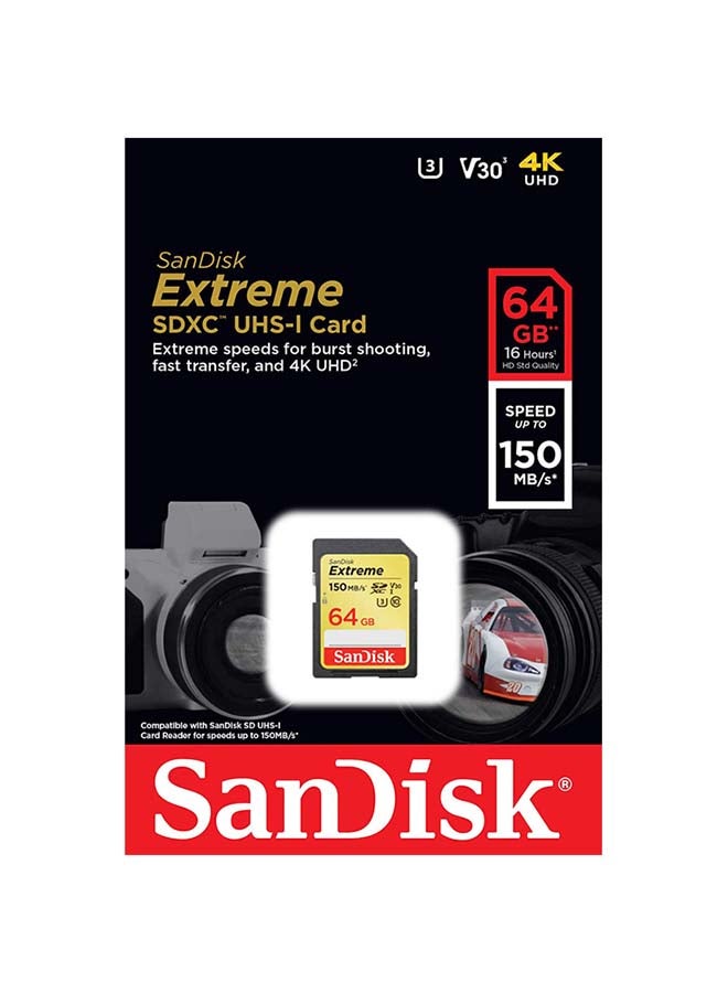 sandisk Extreme SDXC Memory Card up to 150MB/s, UHS-I, Class 10, U3, V30 - Image 4