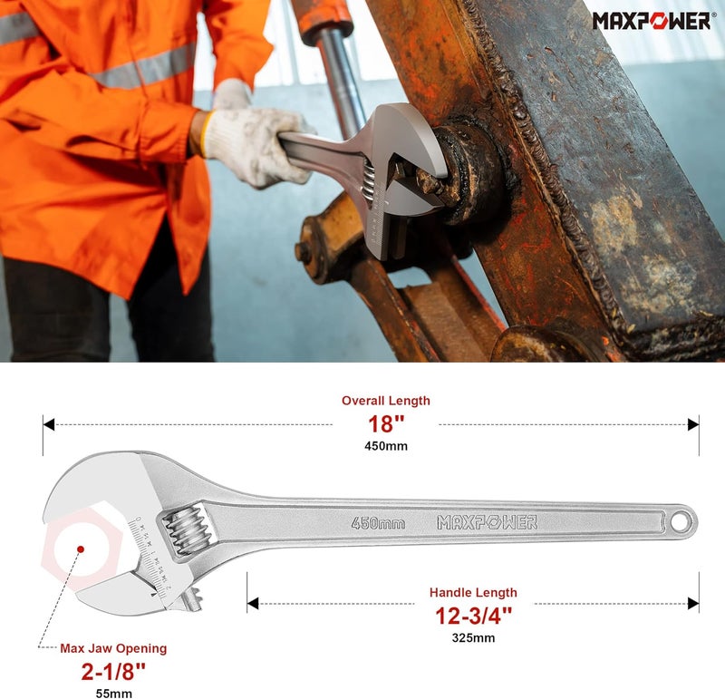 Max Power Adjustable Wrench 18 inch - Image 3