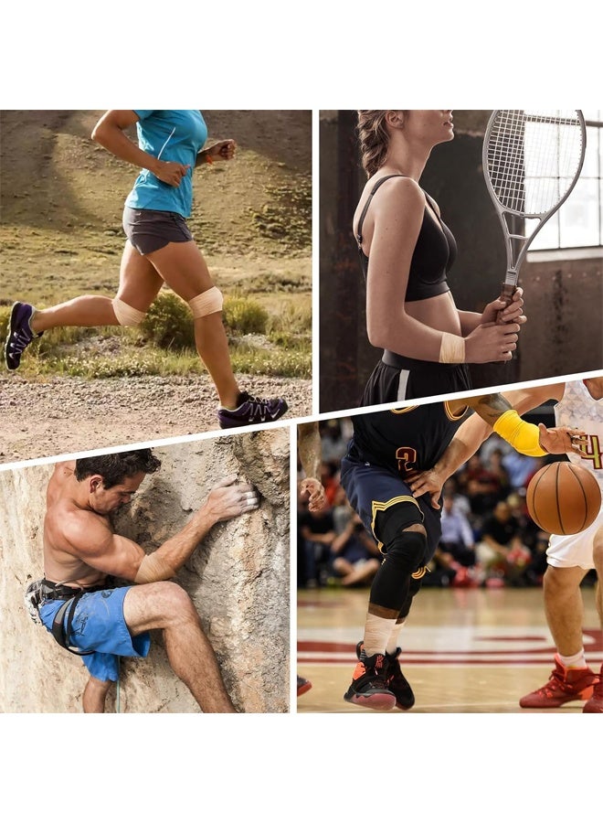 DUNISO 3Pcs Pre Wrap Tape, Foam Underwrap Sports Wrap,Soft Smooth Sports Wrap Roll,Pre Wrap Bandage Sport Tape for Ankles Wrists Hands Elbows，7*27cm，Beige - Image 5