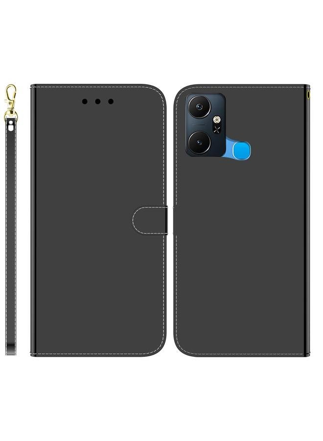 اس-توب جراب لهاتف Infinix Smart 6 Plus مصنوع من الجلد الصناعي بسطح عاكس - Image 1