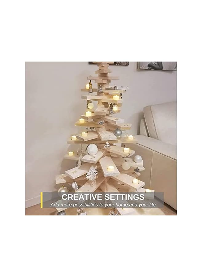 The Bros Brand Pack of 12, Tea Lights Long-Lasting Battery Operated LED Flameless Tea Light Candles, White Base, Ideal for Party and Festival Decor - Image 4