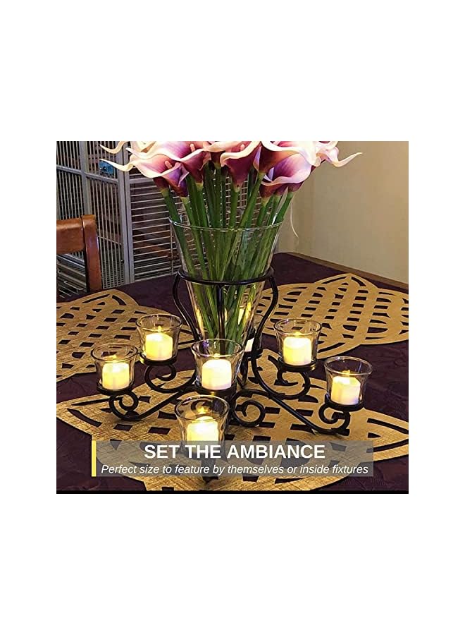 The Bros Brand Pack of 12, Tea Lights Long-Lasting Battery Operated LED Flameless Tea Light Candles, White Base, Ideal for Party and Festival Decor - Image 5