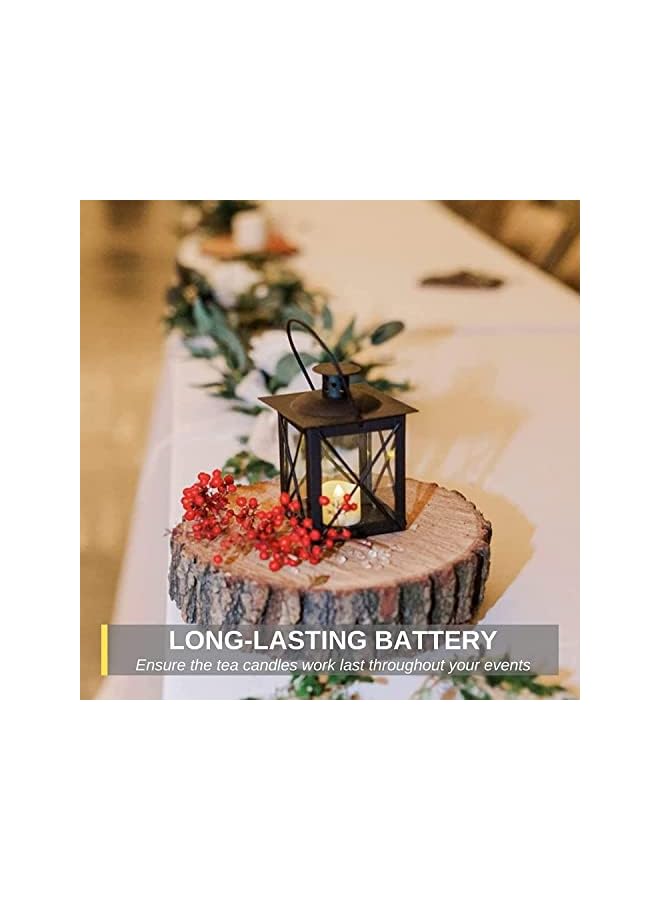 The Bros Brand Pack of 12, Tea Lights Long-Lasting Battery Operated LED Flameless Tea Light Candles, White Base, Ideal for Party and Festival Decor - Image 3