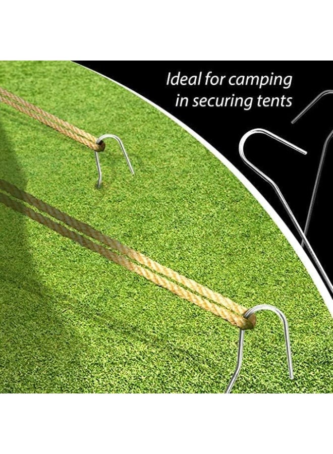 10 خيمات تركيب ، مخيمات الثقيلة ، مخيمات معدنية مضادة للصدأ ، أدوات التخييم في الهواء الطلق لتثبيت الخيمة ، ملحقات الحديقة الثابتة ، لتثبيت الخيام بأمان ، سقف ، وسادة الأرض - Image 5