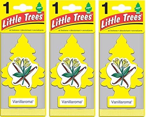 LITTLE TREES Car Air Freshener | Hanging Paper Tree for Home or Car | Vanillaroma | 3 Pack - Image 2