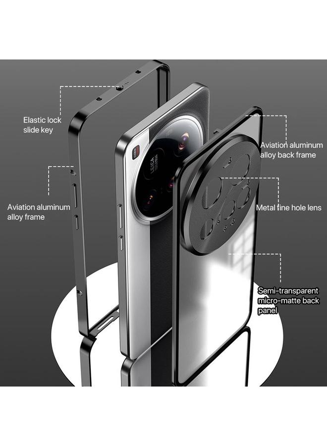 erorex Case For Xiaomi 15 Ultra Snap Buckle Single-sided Metal Frame Frosted Phone Case - Image 5