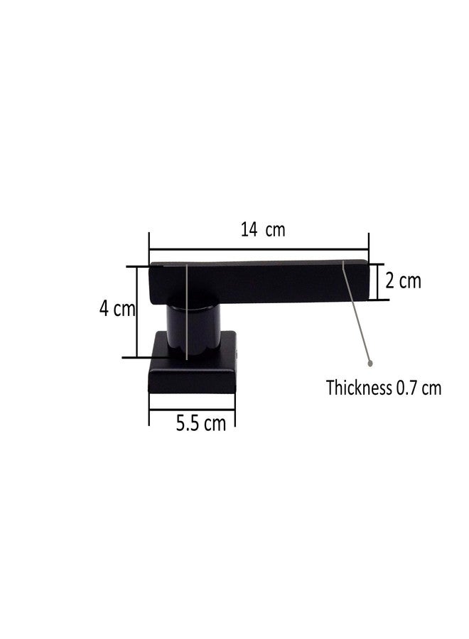 RAB Mortise Lock Handle for Main Doors, Bedroom, Living Room, Complete Set (Code- Rose 7521, Finish- Z Black, Pack of 1 Mortise Set, Without Lock) - Image 4
