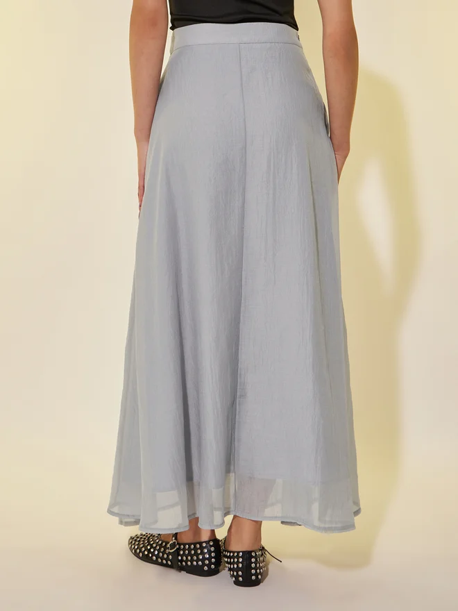 Take Two Take Two Embellished Detail A-Line Maxi Skirt with Pockets